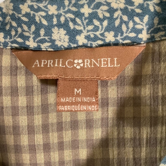 April Cornell Floral Patchwork Button-Up Shirt - Picture 5 of 6